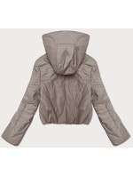 Světle béžová krátká dámská bunda s kapucí S'West (B8246-51)