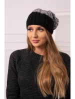 Milano fleecová čepice K203 tmavě šedá+černá Milano fleecová čepice K203 tmavě šedá+černá