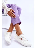 Dámské Krajkové Tenisky BIG STAR W274925 Bílé