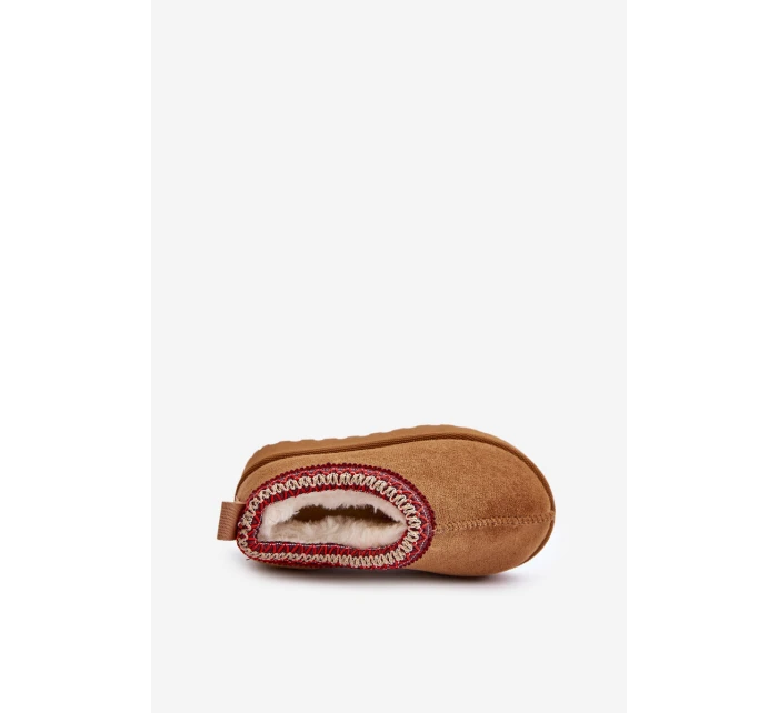 Sněhové Boty Dětské Na Platformě Zateplené Kožíškem Camel model 21672317 - Boto Sněhové Boty Dětské Na Platformě Zateplené Kožíškem Camel model 21672317 - Boto