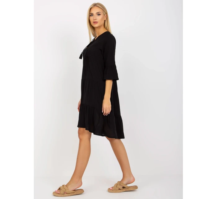 Šaty D73761M30214A6EN černé