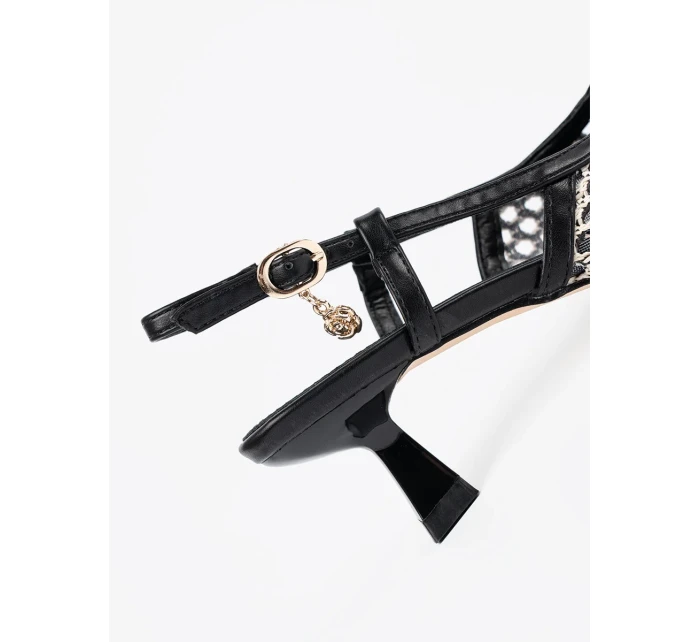 Stylové dámské černé lodičky na širokém podpatku Stylové dámské černé lodičky na širokém podpatku