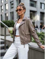 damska skórzana taupe model 22025159 - FashionStreet