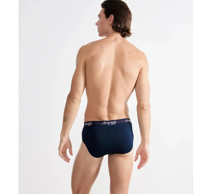 Pánské slipy Start Midi C2P box - BLUE - DARK COMBINATION - kombinace modré M008 - SLOGGI Pánské slipy Start Midi C2P box - BLUE - DARK COMBINATION - kombinace modré M008 - SLOGGI