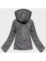 Černá dvouvrstvá dámská prošívaná bunda (B9775-1)