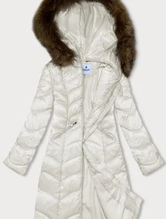 Dámská prošívaná bunda v barvě ecru pro přechodné období Glakate (LU-2201)