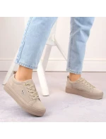 Filippo W PAW315C béžové semišové kožené polobotky na platformě