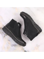 Pohodlné zateplené boty na zip Rieker W RKR555 Pohodlné zateplené boty na zip Rieker W RKR555