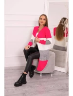 Pruhovaný svetr malinová + růžová Pruhovaný svetr malinová + růžová