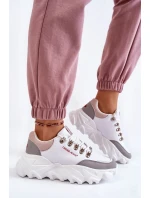 Dámské Tenisky na platformě model 21603148 Bíle - Cross Jeans