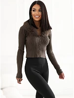 Sweter CS SW model 22559312 brązowy - FPrice Sweter CS SW model 22559312 brązowy - FPrice