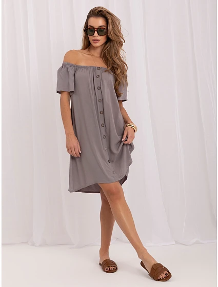 Šaty D73761M30196A šedé Šaty D73761M30196A šedé
