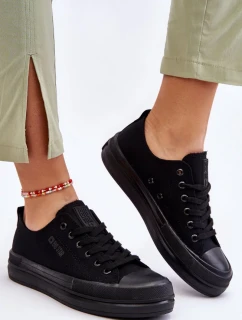 Nízké šněrovací tenisky Big Star LL274967 Černé