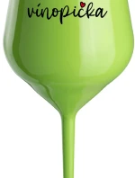 VÍNOPIČKA - zelená nerozbitná sklenice na víno 470 ml