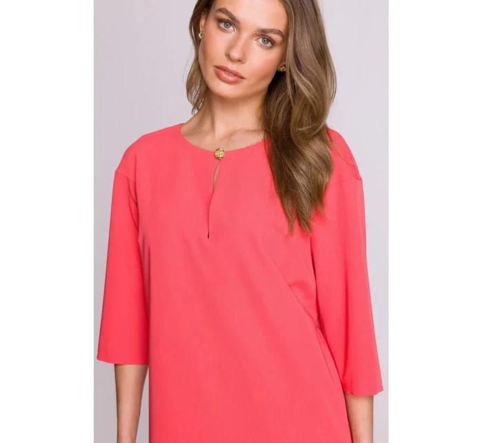 Dámské šaty model 21399713 Korálová - Stylove