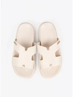 Praktické Jasnobeżowy  nazouváky dámské platforma