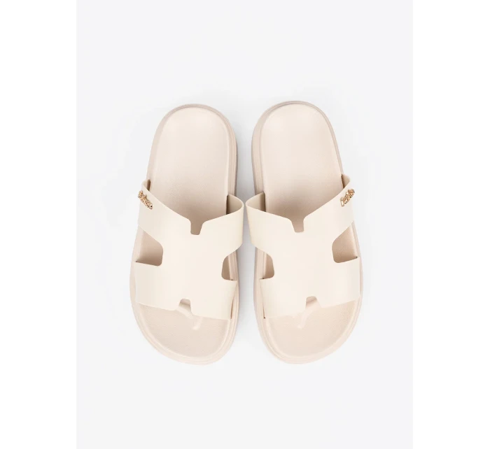 Praktické Jasnobeżowy  nazouváky dámské platforma