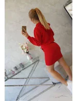 Souprava halenky a sukně červená