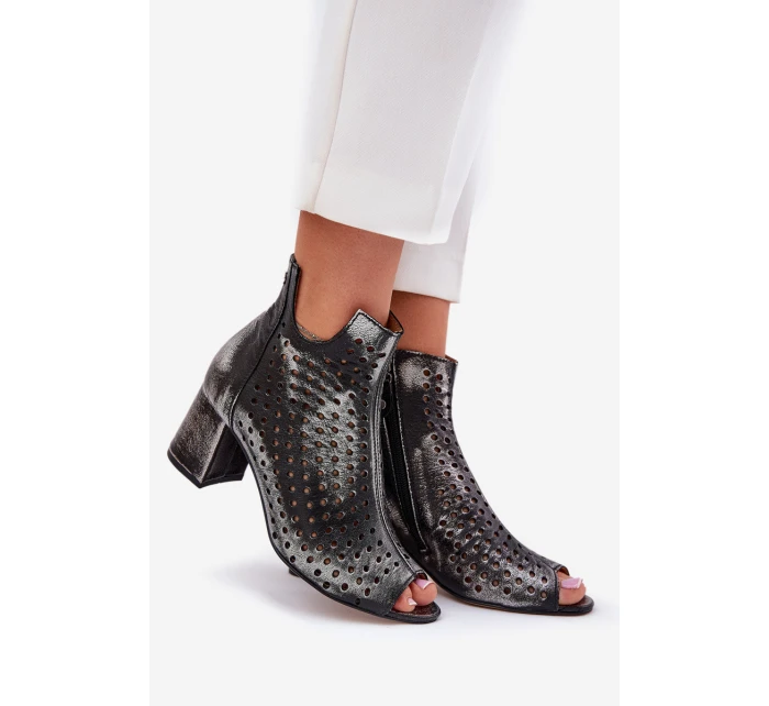 Kožené Krajky Botky Maciejka 05420-01 Černé Kožené Krajky Botky Maciejka 05420-01 Černé