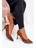 Dámské Lodičky S Pantherem Vinceza 62264 Hnědé Dámské Lodičky S Pantherem Vinceza 62264 Hnědé