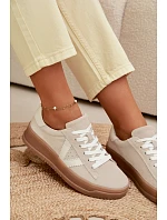 Dámské tenisky z přírodního semiše na platformě Vinceza Béžové Dámské tenisky z přírodního semiše na platformě Vinceza Béžové