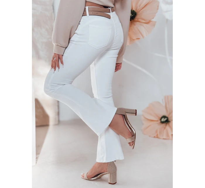 Dámské džínové zvonové kalhoty ELVIRA white FashionStreet UY2462