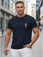 Tshirt męski bawełniany z nadrukiem AS granatowy model 22305562 - FashionStreet Tshirt męski bawełniany z nadrukiem AS granatowy model 22305562 - FashionStreet