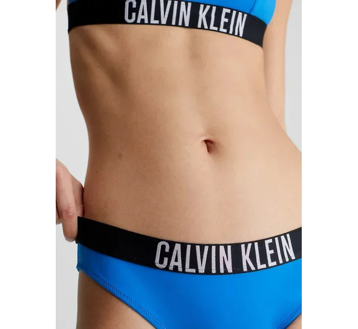 Dámský spodní díl bikin KW0KW01983 C4X modrá - černá - Calvin Klein