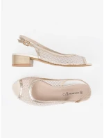 Klasické dámské sandály zlaté Obcas Klasické dámské sandály zlaté Obcas