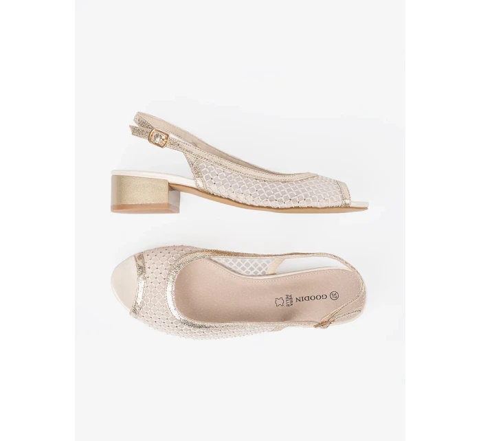 Klasické dámské sandály zlaté Obcas Klasické dámské sandály zlaté Obcas