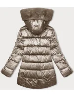 Béžová dámská bunda ve tvaru model 21247501 - S'WEST Béžová dámská bunda ve tvaru model 21247501 - S'WEST