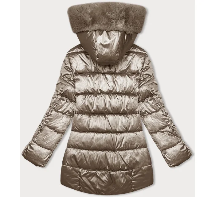 Béžová dámská bunda ve tvaru model 21247501 - S'WEST Béžová dámská bunda ve tvaru model 21247501 - S'WEST