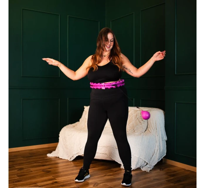 Hula hop plus size HMS HHW12 s oušky a závažími fialová
