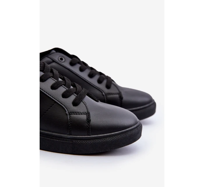 Nízké pánské tenisky z ekologické kůže Big Star NN174284 černé Nízké pánské tenisky z ekologické kůže Big Star NN174284 černé