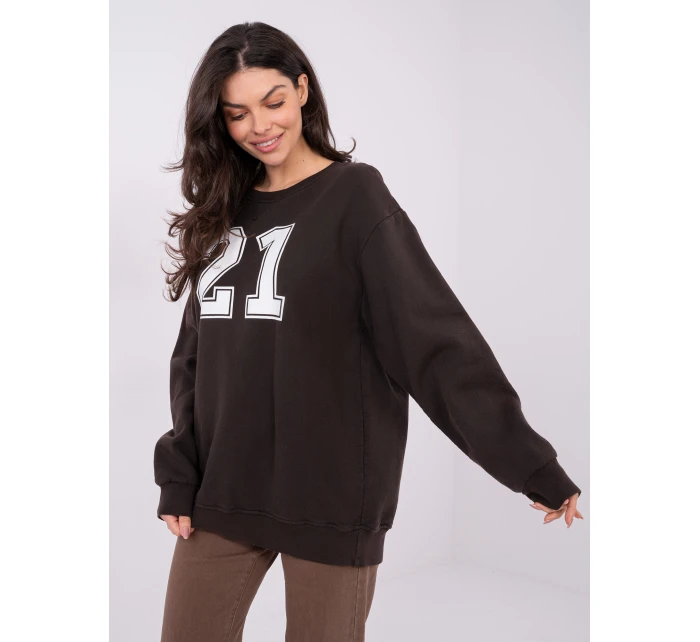 WT BL mikina A1063.64 tmavě hnědá