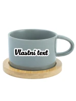 Personalizovaný keramický hrníček Makronka s obrysem 