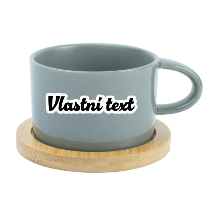 Personalizovaný keramický hrníček Makronka s obrysem 