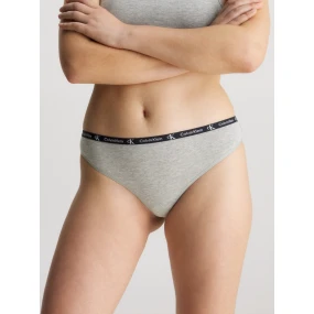 Dámská tanga 2 Pack CK96 000QD3990E BGH černá/šedá - Calvin Klein Dámská tanga 2 Pack CK96 000QD3990E BGH černá/šedá - Calvin Klein