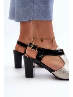 Dámské sandály na podpatku z eko kůže model 21658503 - Boto