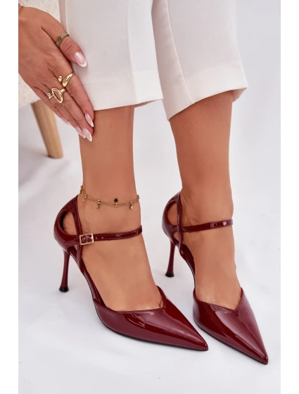 Lakované lodičky s páskem bordové Tarilin Lakované lodičky s páskem bordové Tarilin