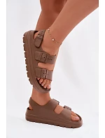 Dámské pěnové sandály na platformě Big Star TT274A035 hnědé Dámské pěnové sandály na platformě Big Star TT274A035 hnědé