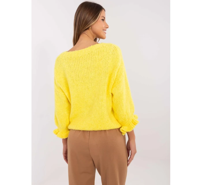 Sweter MI SW model 20849264 żółty - FPrice Sweter MI SW model 20849264 żółty - FPrice