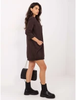 Sukienka RV SK model 21793767 ciemny brązowy - FPrice Sukienka RV SK model 21793767 ciemny brązowy - FPrice