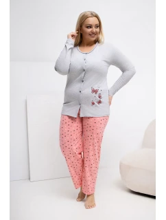 Pohodlná pyžama pro plnoštíhlé model 223305 Forever Pink