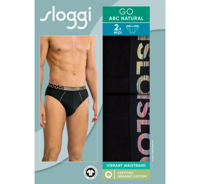 sloggi men GO ABC Natural B Midi 2P - BLACK - SLOGGI BLACK - SLOGGI