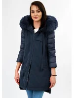 ZIMOWA KURTKA DAMSKA Z  GRANATOWA model 21242200 - Libland