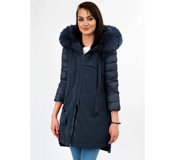 ZIMOWA KURTKA DAMSKA Z  GRANATOWA model 21242200 - Libland