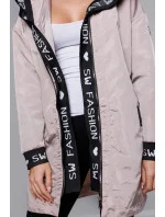 Tenká dámská bunda v barvě s ozdobnou lemovkou model 18019118 - S'WEST Tenká dámská bunda v barvě s ozdobnou lemovkou model 18019118 - S'WEST