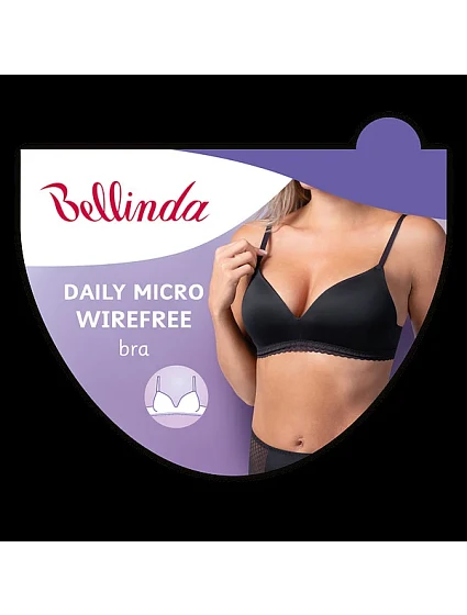 Dámská podprsenka bez DAILY MICRO černá model 20840600 - Bellinda Dámská podprsenka bez DAILY MICRO černá model 20840600 - Bellinda