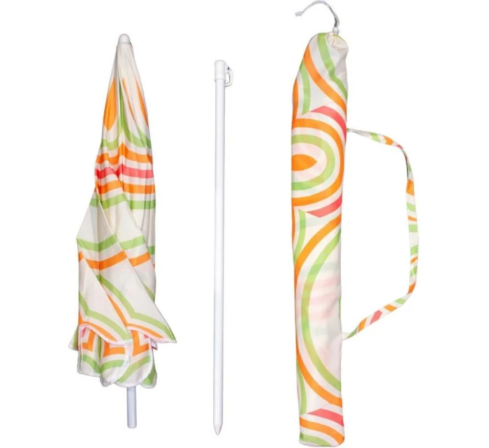 PLÁŽOVÝ A ZAHRADNÍ SLUNEČNÍK 160 CM ORANŽOVÝ A ZELENÝ PLÁŽOVÝ A ZAHRADNÍ SLUNEČNÍK 160 CM ORANŽOVÝ A ZELENÝ